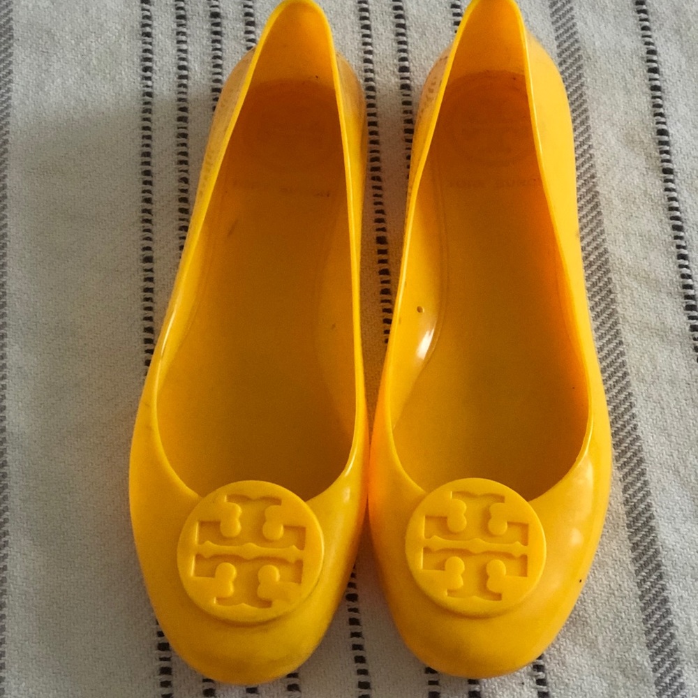 Tory Burch Yellow Jelly Reva Flat